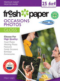Fresh Photo Paper 180gsm Occasions Gloss 6x4 25