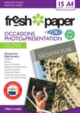 Fresh Photo Paper 180gsm Occasions Gloss A4 15