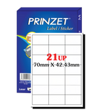 Prinzet A4 Labels 21UP (100 sheets)