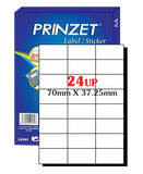 Prinzet A4 Labels 24UP (100 sheets)